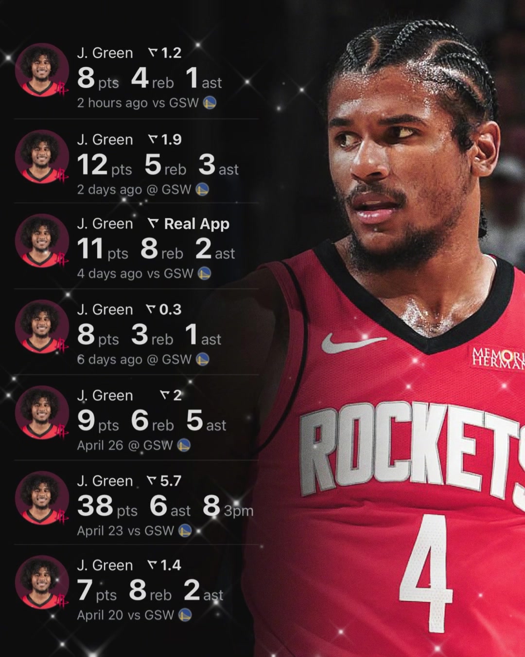 最高38分4場個(gè)位數(shù)杰倫-格林第一次季后賽之旅的表現(xiàn)一言難盡啊