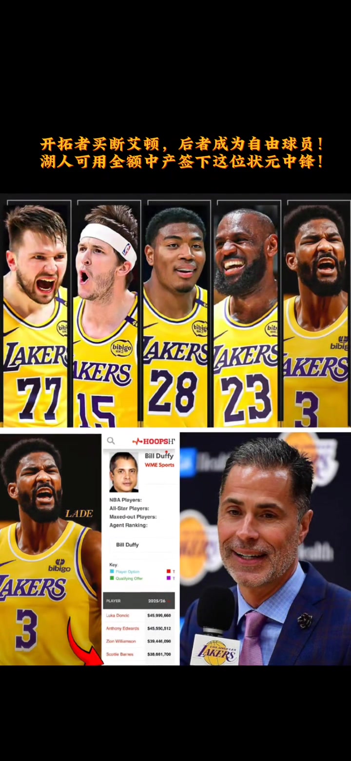 18年?duì)钤交ㄍ瑢僖粋€(gè)經(jīng)紀(jì)人的東契奇和艾頓能否在湖人聯(lián)手