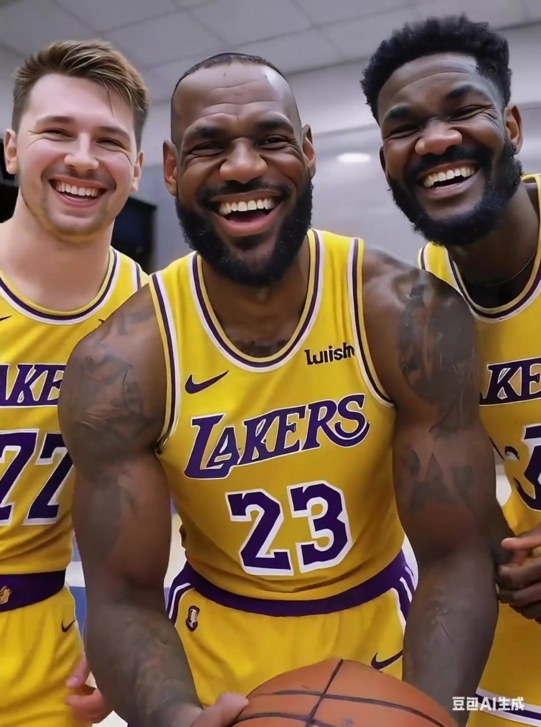 26歲艾頓看著和老詹一樣老湖蜜已經(jīng)AI生成詹東艾頓三巨頭