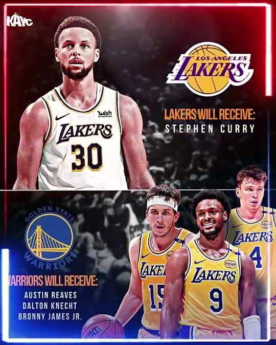 太瘋狂美媒模擬地震級(jí)交易勇士送出庫(kù)里從湖人換來布朗尼里夫斯克內(nèi)克特