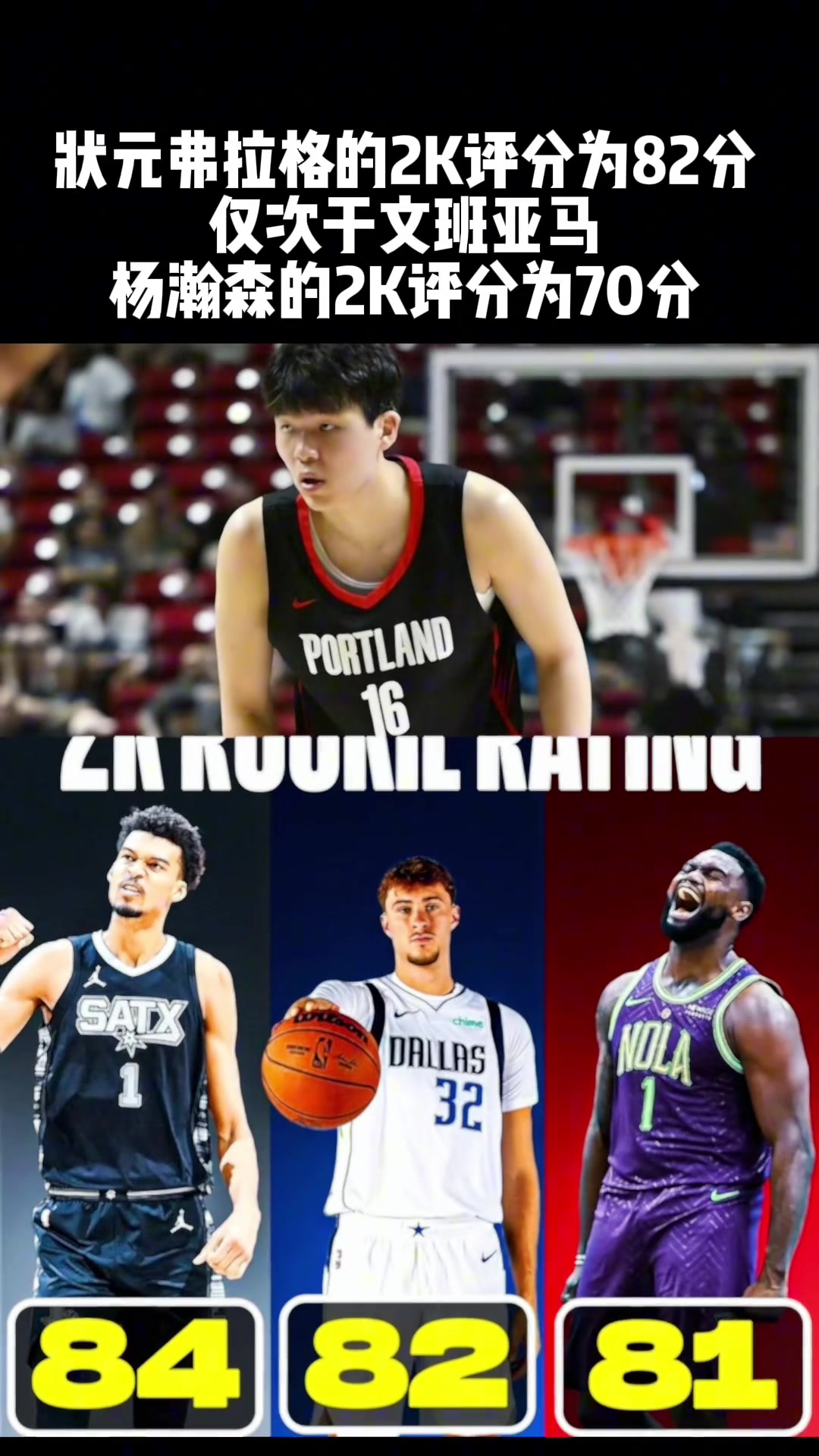 我會(huì)給你改到99的明年就能見(jiàn)到GOAT楊瀚森了