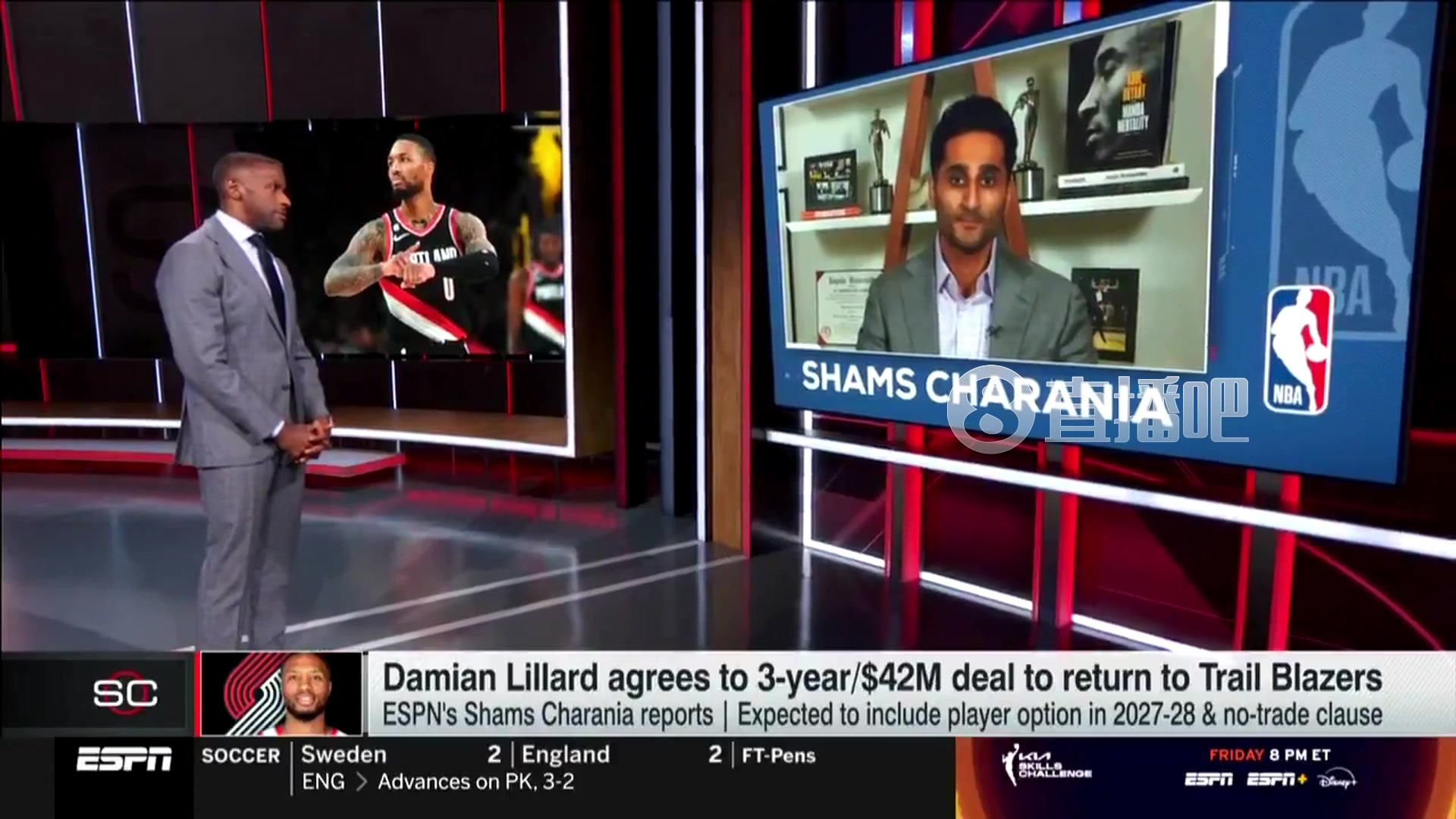 屆時(shí)楊瀚森二年級名記利拉德要一整年來恢復(fù)26-27賽季復(fù)出