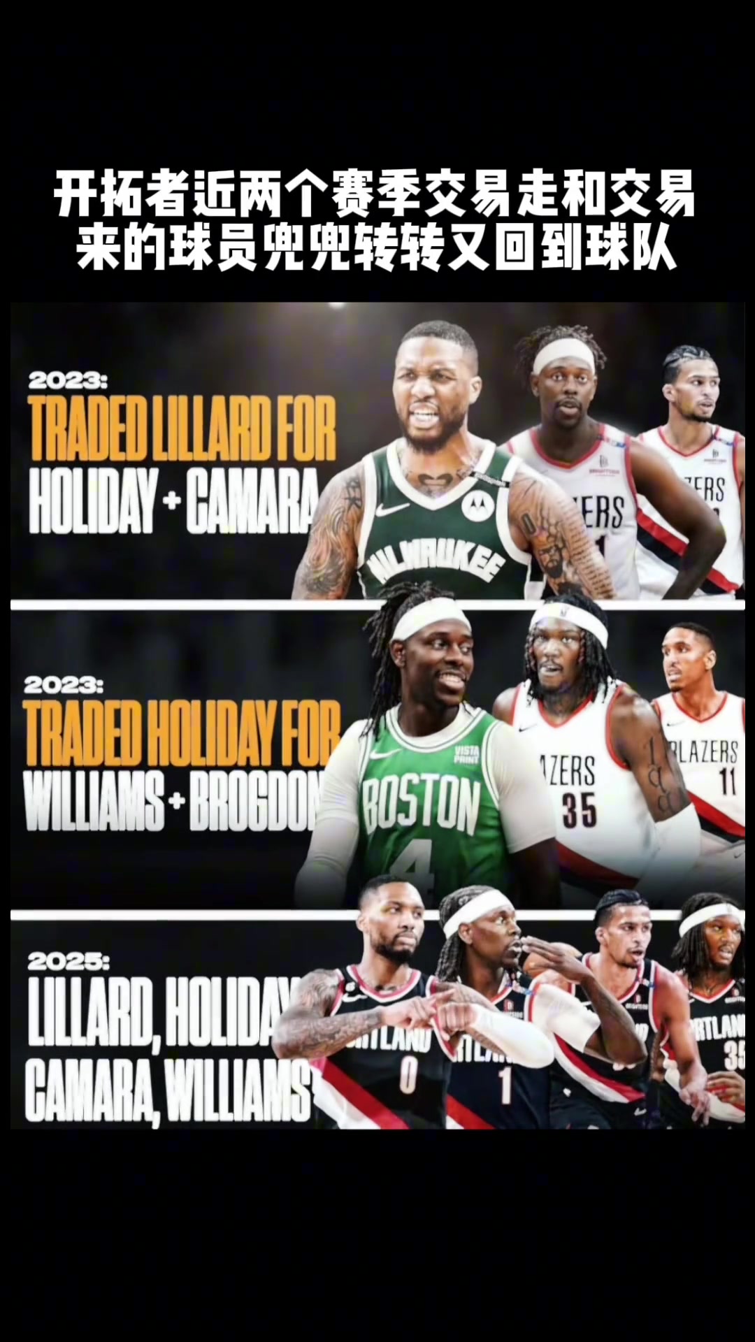 2K都不敢這么交易 開拓者真是厲害啊