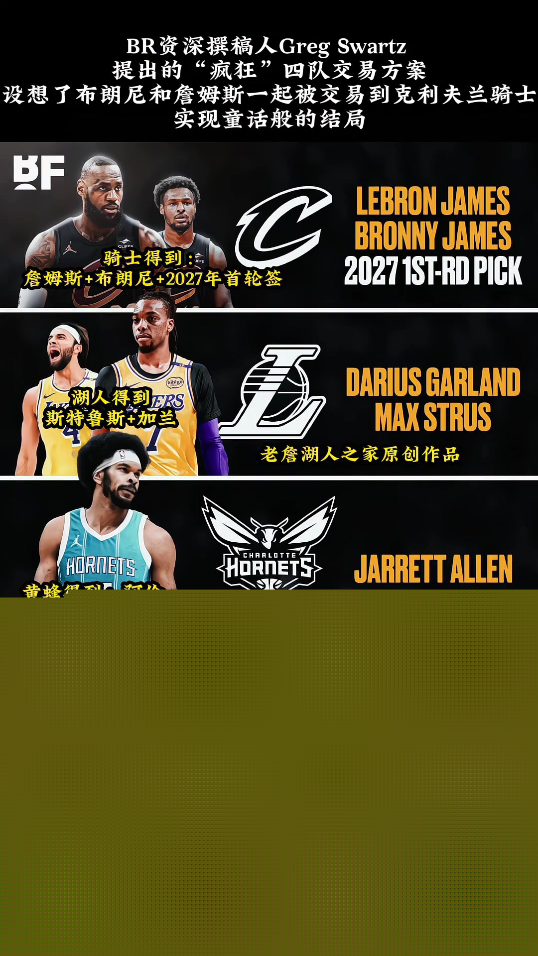 落葉歸根結(jié)局美媒模擬四方交易老詹布朗尼重回騎士