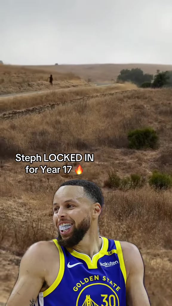 生涯第17年庫(kù)里進(jìn)行戶外跑步訓(xùn)練怪不得體力如此之好