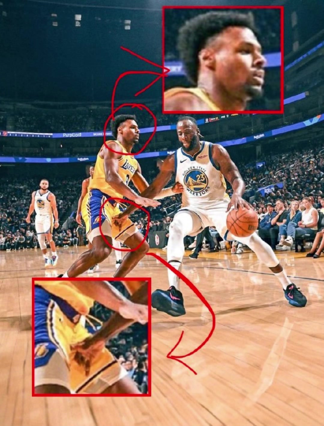 球迷放大賽場(chǎng)細(xì)節(jié)追夢(mèng)突破過(guò)程中居然抓住了布朗尼的那個(gè)地方