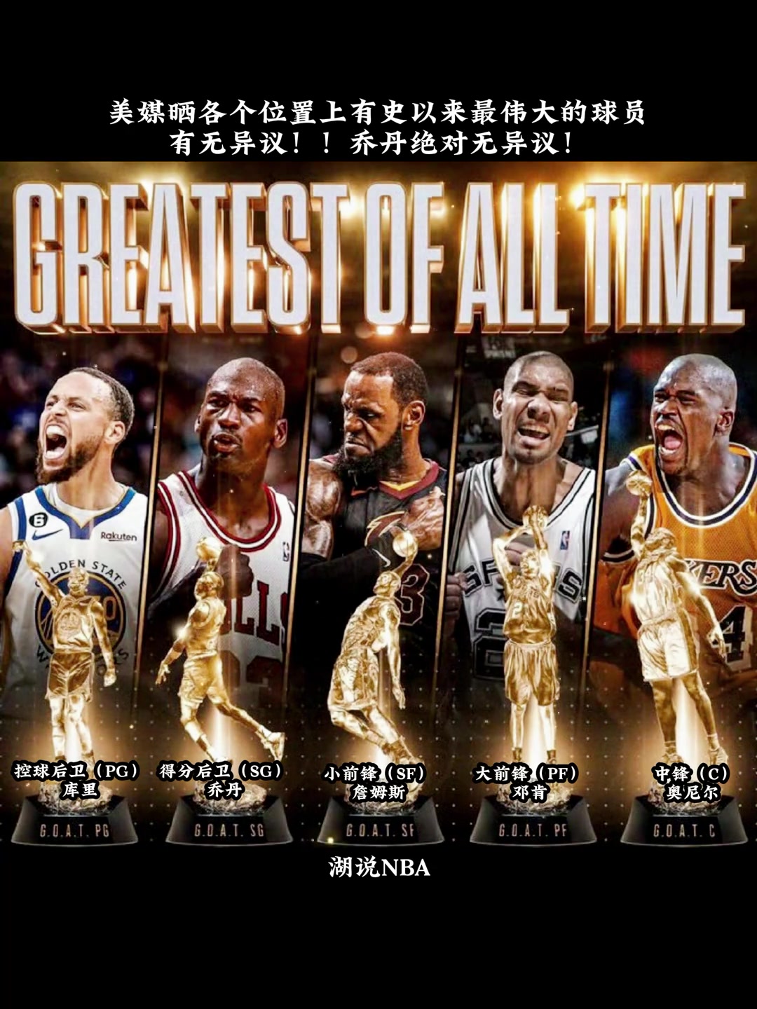 美媒各個位置上有史以來最偉大的球員有無異議