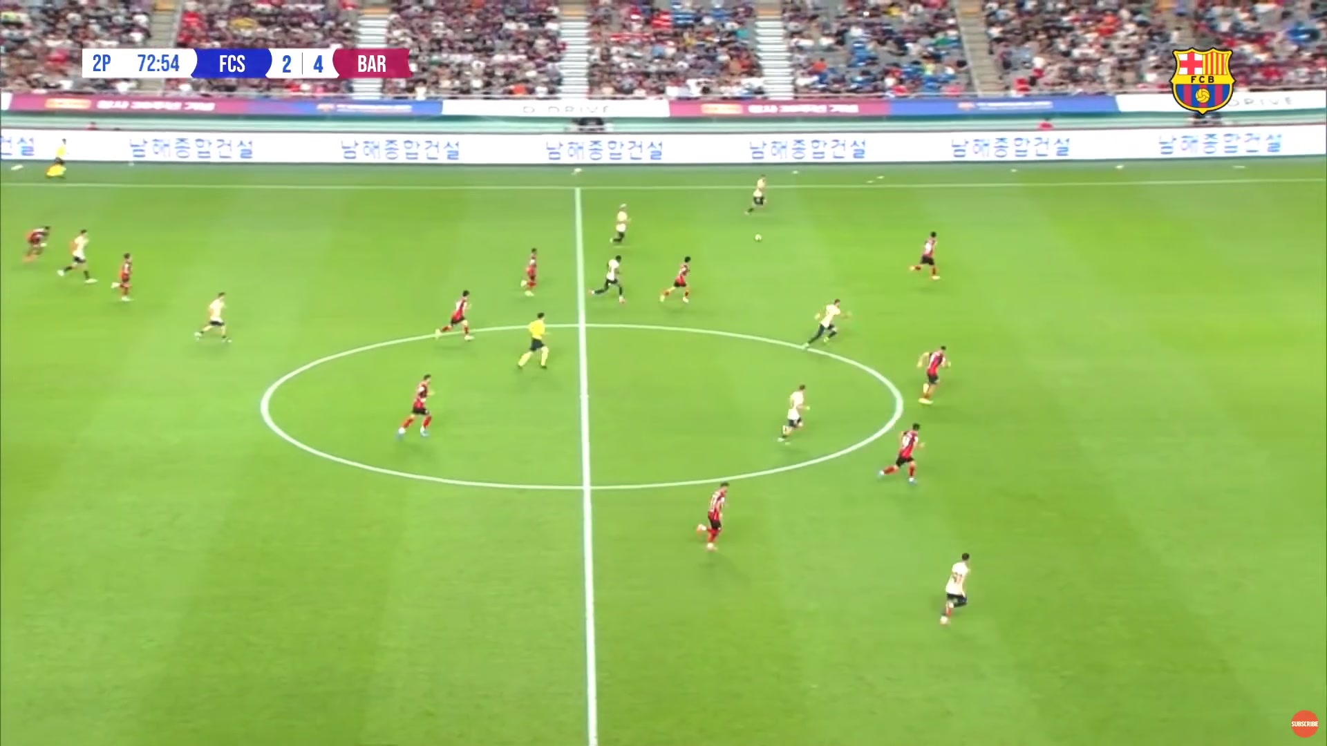 寫意費蘭冷靜晃過防守勁射破門巴薩5-2首爾