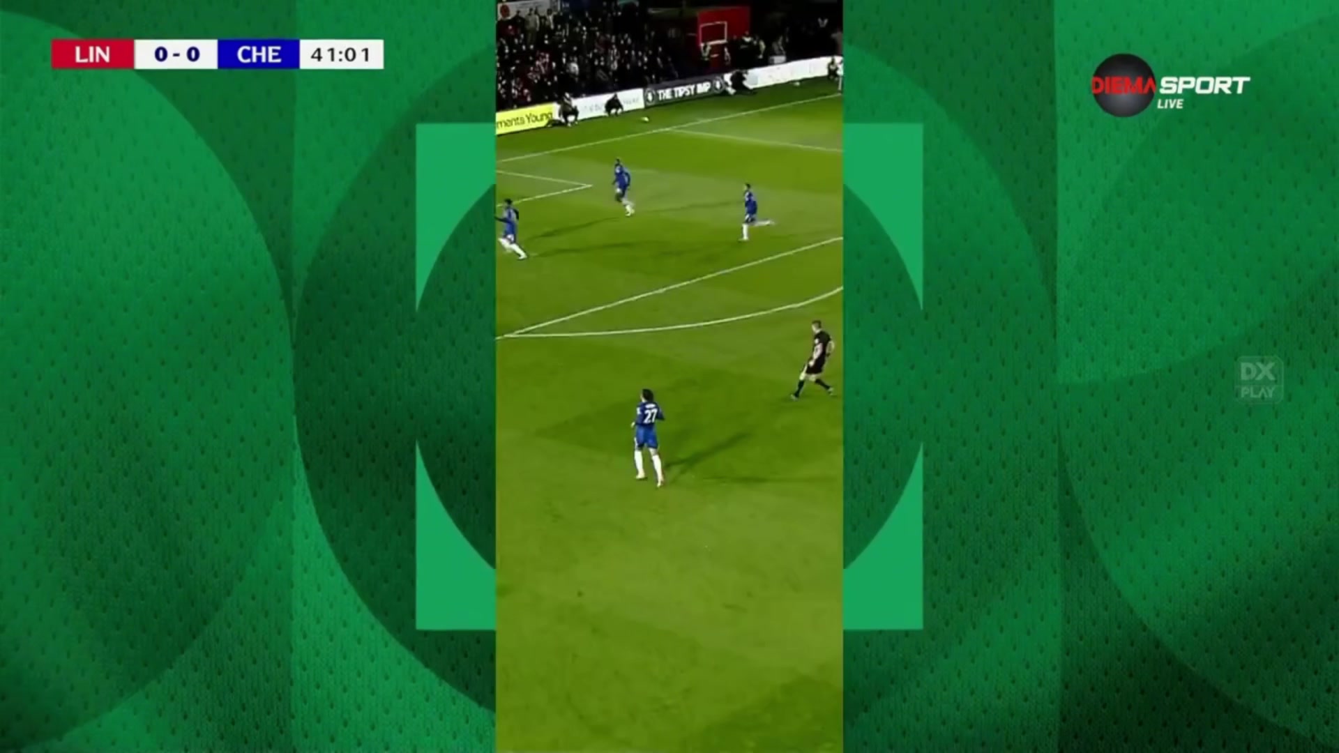 林肯城1-0領(lǐng)先切爾西后場失誤被斷斯特基單刀破僵