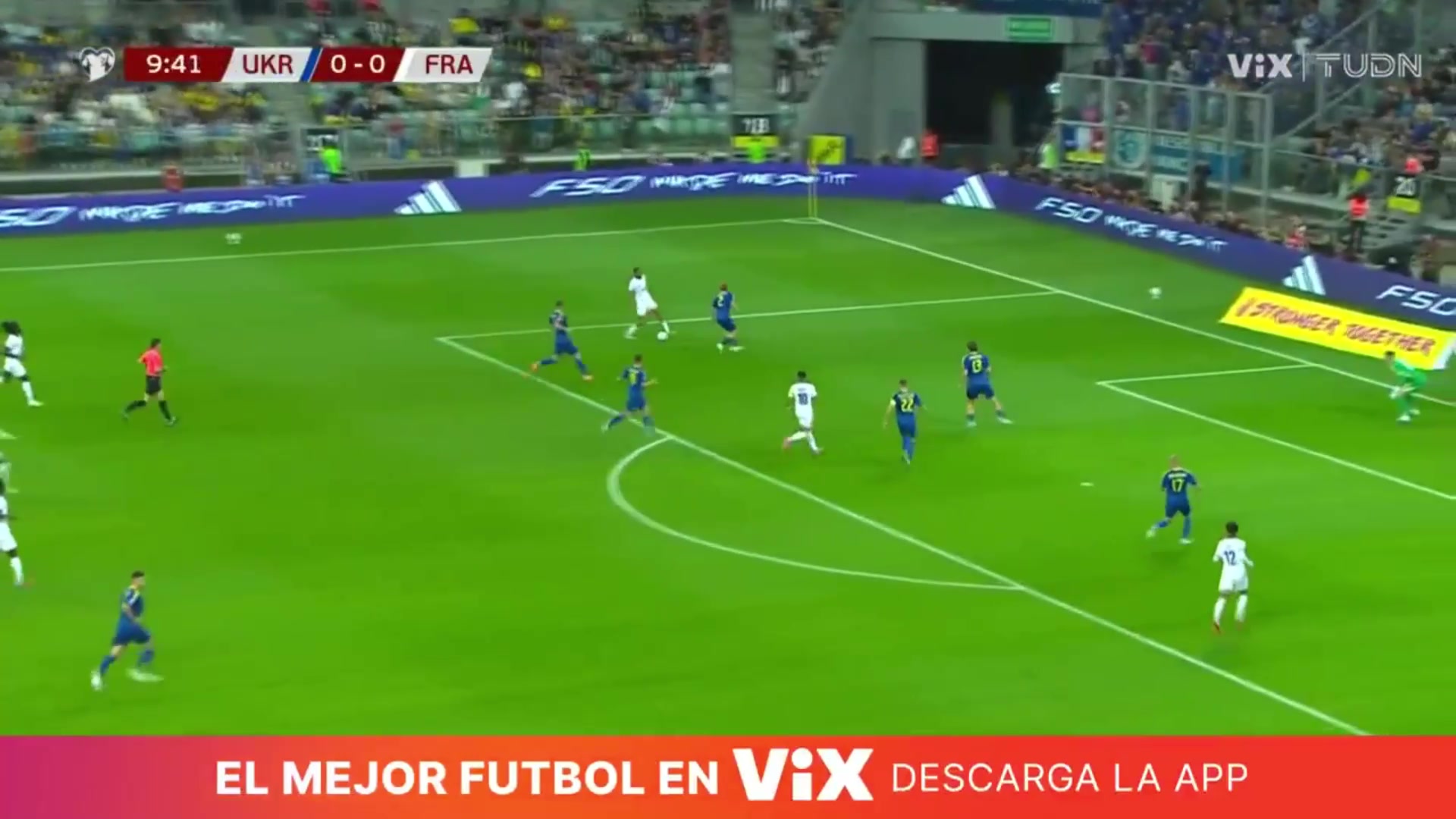 法國(guó)先下一城巴爾科拉禁區(qū)內(nèi)橫傳奧利塞跟進(jìn)推射破門(mén)