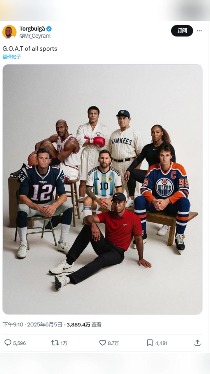 引發(fā)激烈爭論國外博主所有運(yùn)動(dòng)項(xiàng)目中的GOAT