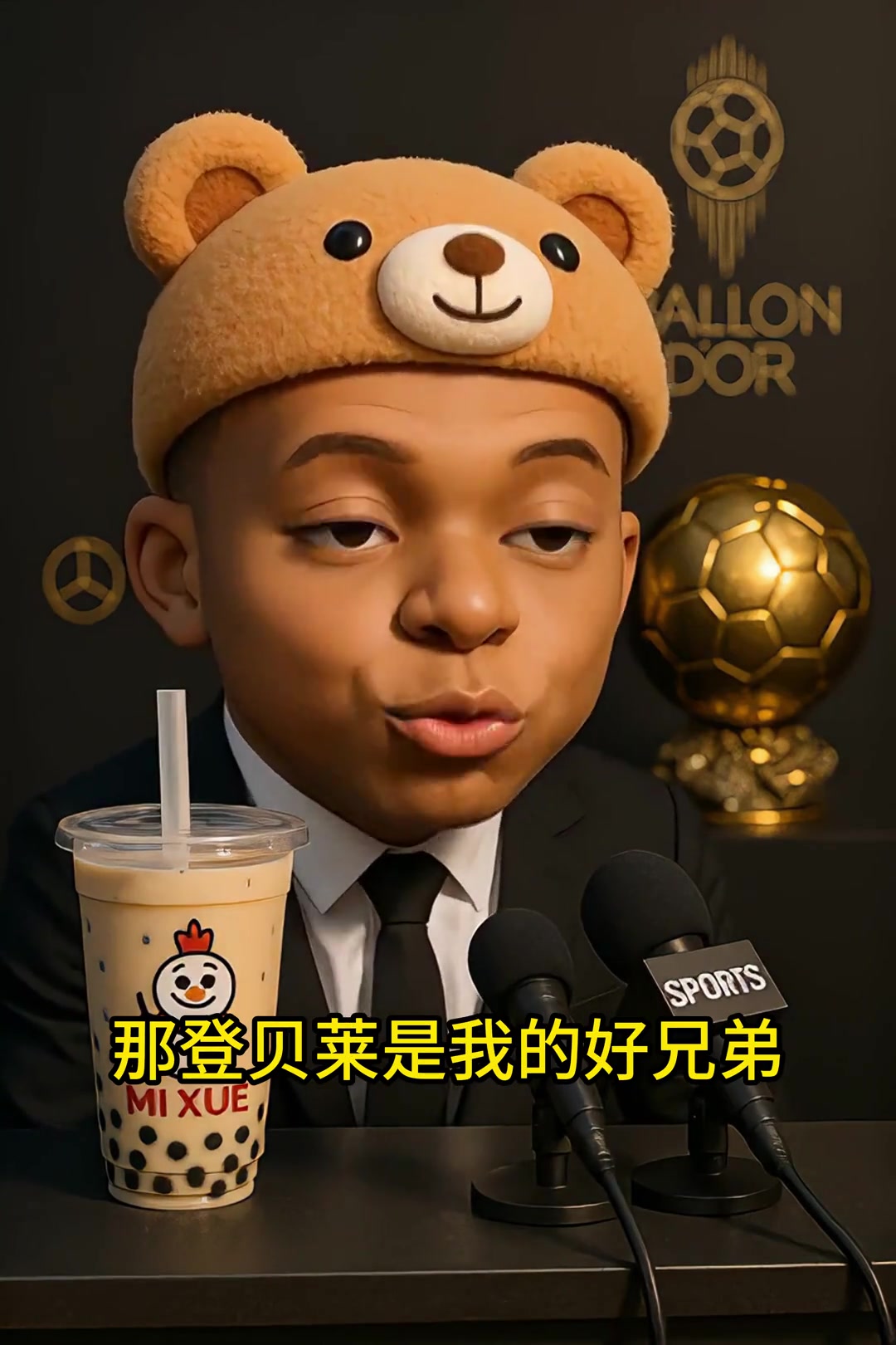 Q版ai姆巴佩金球獎(jiǎng)當(dāng)然希望登貝萊總不能是亞馬爾吧