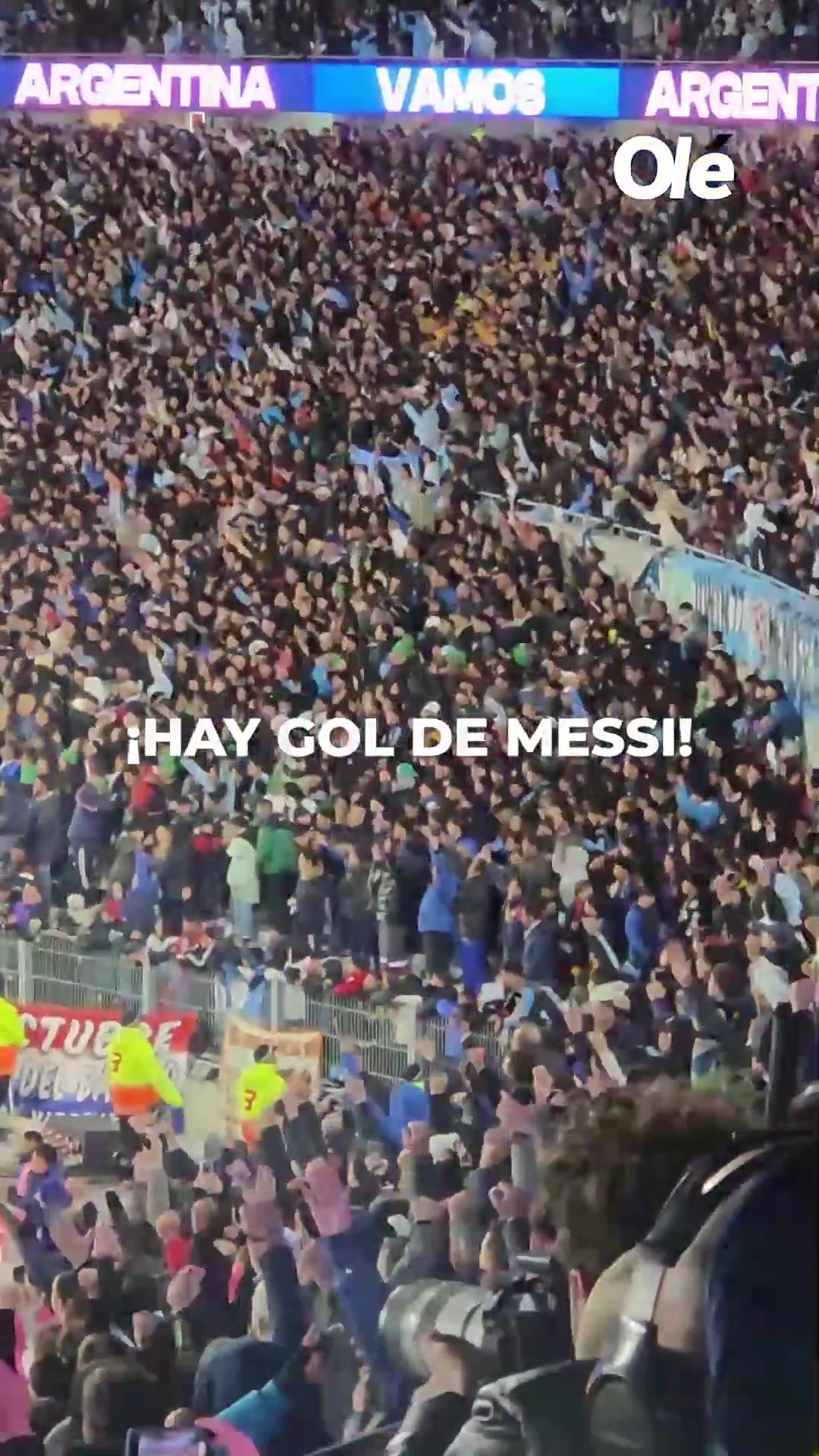聲勢浩大全場阿根廷球迷為梅西進球而狂歡本土最后一場了
