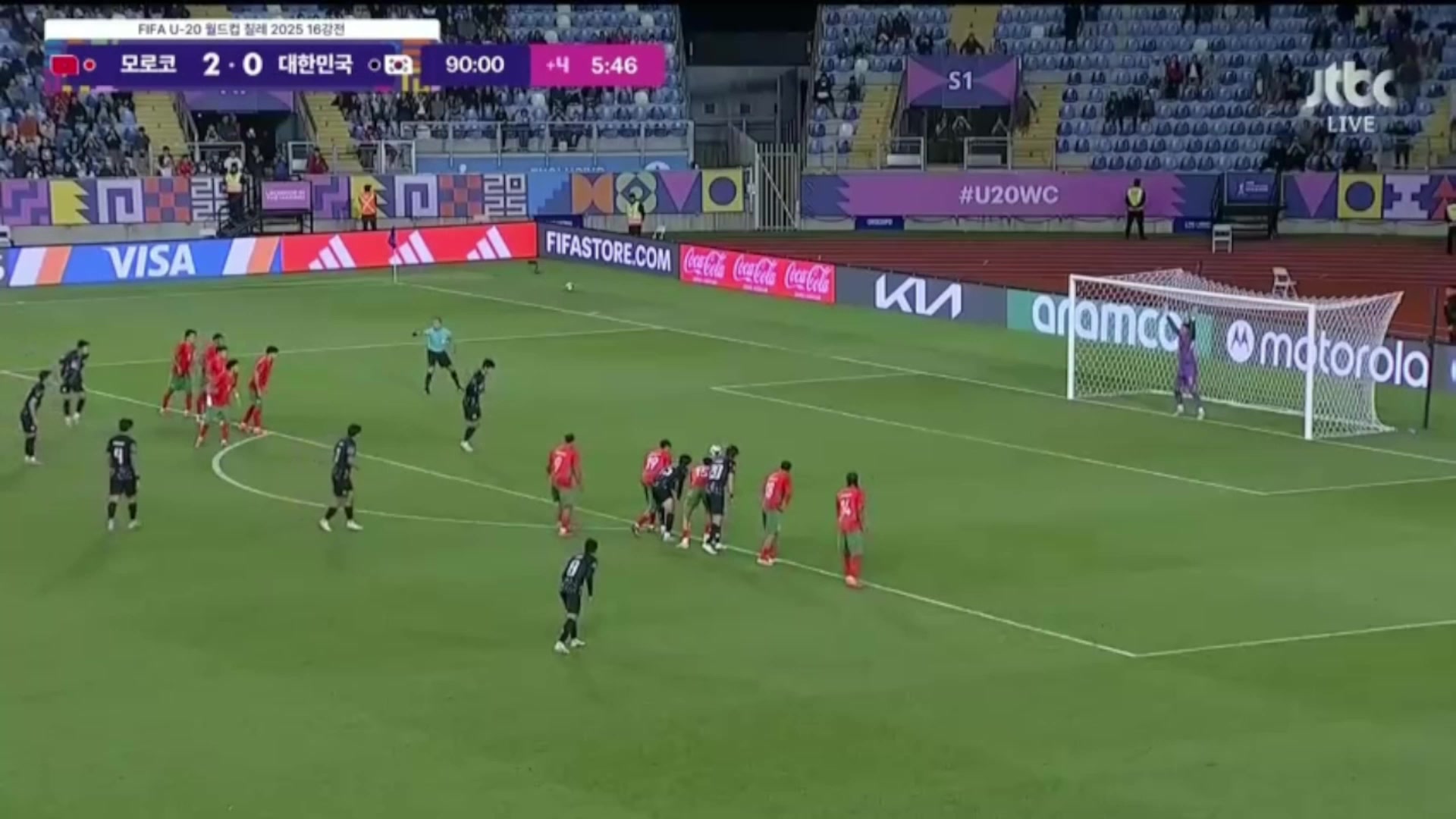 韓國1-2摩洛哥無緣八強(qiáng)U20世青賽亞洲4隊集體回家