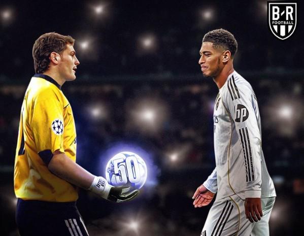 超越卡西，貝林厄姆以22歲128天刷新歐冠50場最年輕紀錄