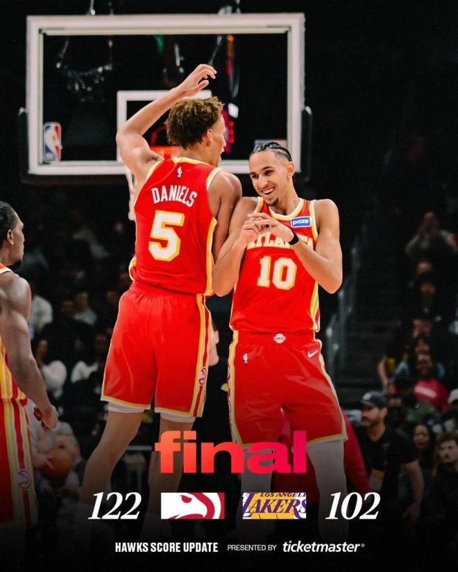 砍21+7+7創(chuàng)生涯新高！老鷹次輪秀打崩湖人！網(wǎng)友：裡皇隊危速回！